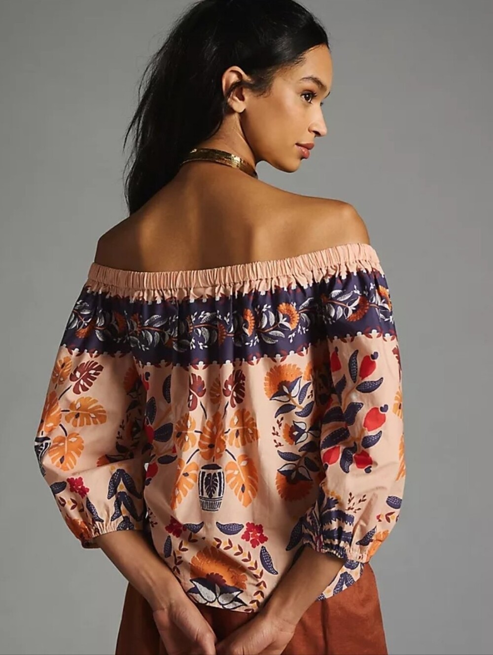Farm Rio Off-Shoulder Print Blouse - Picture 3 of 4